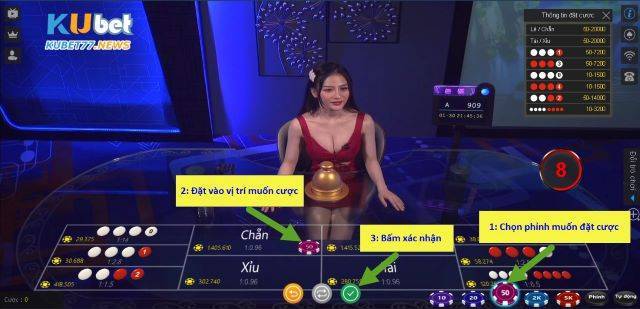 Hướng dẫn cách đặt cược game xóc đĩa Kubet