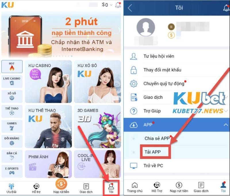 Hướng dẫn tải ứng dụng Kubet về điện thoại Android